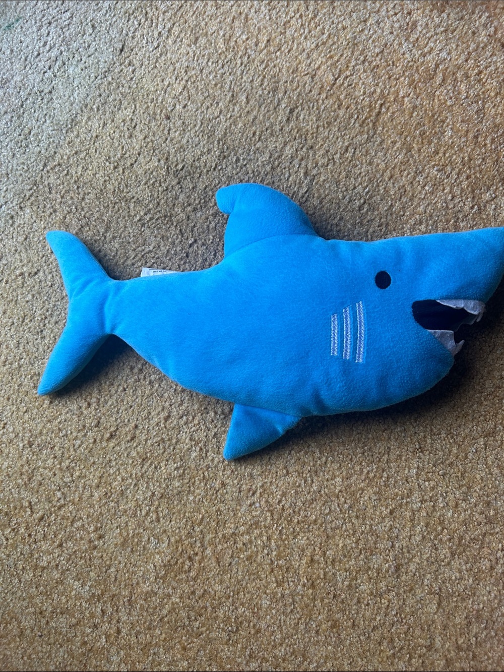 Bright Blue Plush Shark Stuffed Animal Toy